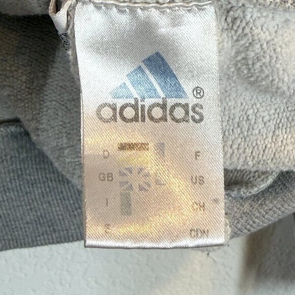 Vintage Adidas Logo Hoodie 90s Sweatshirt Pullover Gray USA Hooded Large - Picture 7 of 9